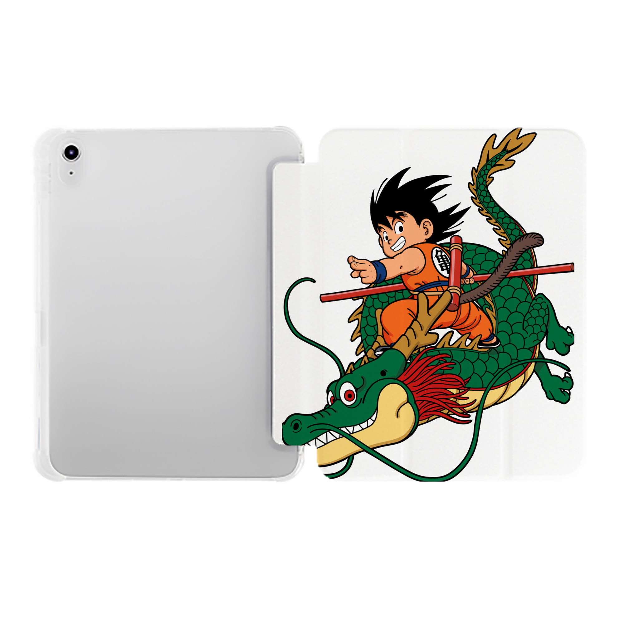 （画像用） ドラゴンボール 孫悟空（そん ごくう）Son Goku カカロット DRAGON BALL Kakarotto IPad ケース ペン収納付き 三つ折りスタンド PUレザー×シリコン 対応機種9.5/10.5/10.9インチ